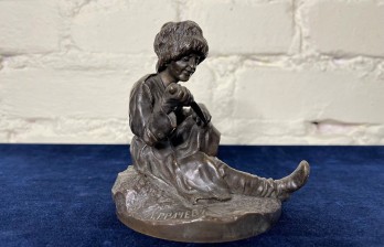 Сидящий горец бронзовая русская скульптор Василий Грачев фигура